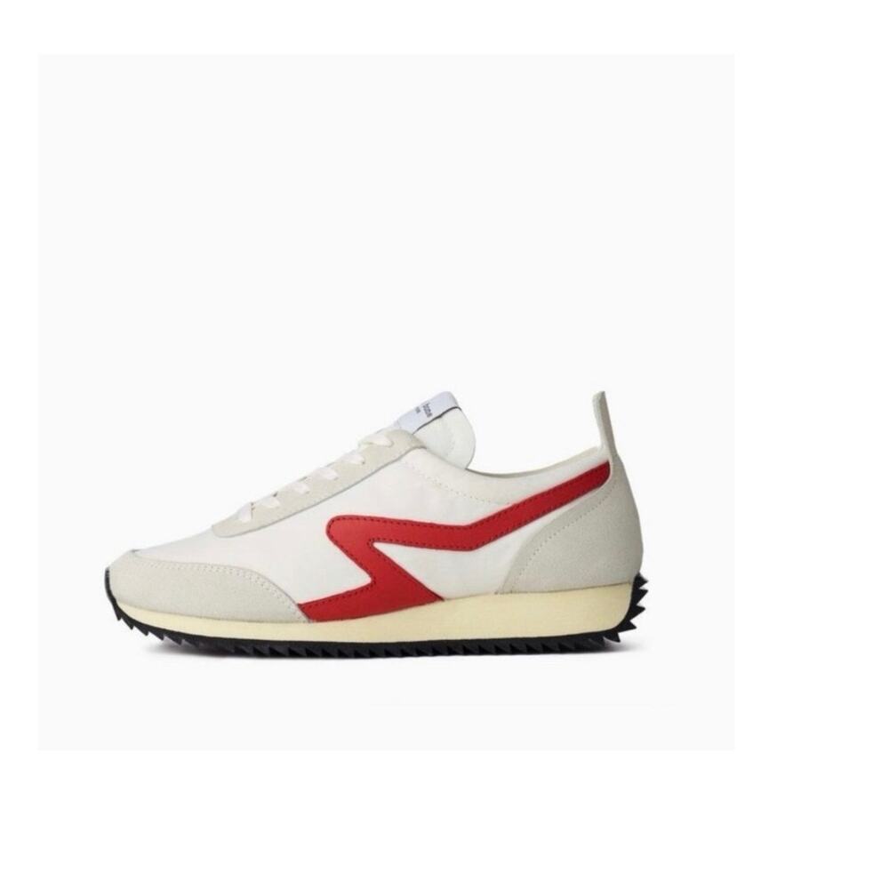 rag & bone Retro Runner Sneakers new without box white and maroon size 7